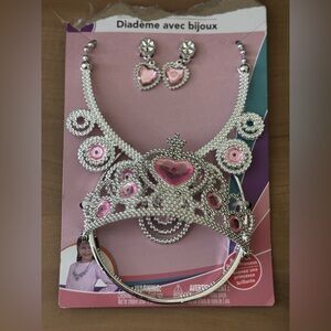 Silver and Pink Princess Jewelry Set